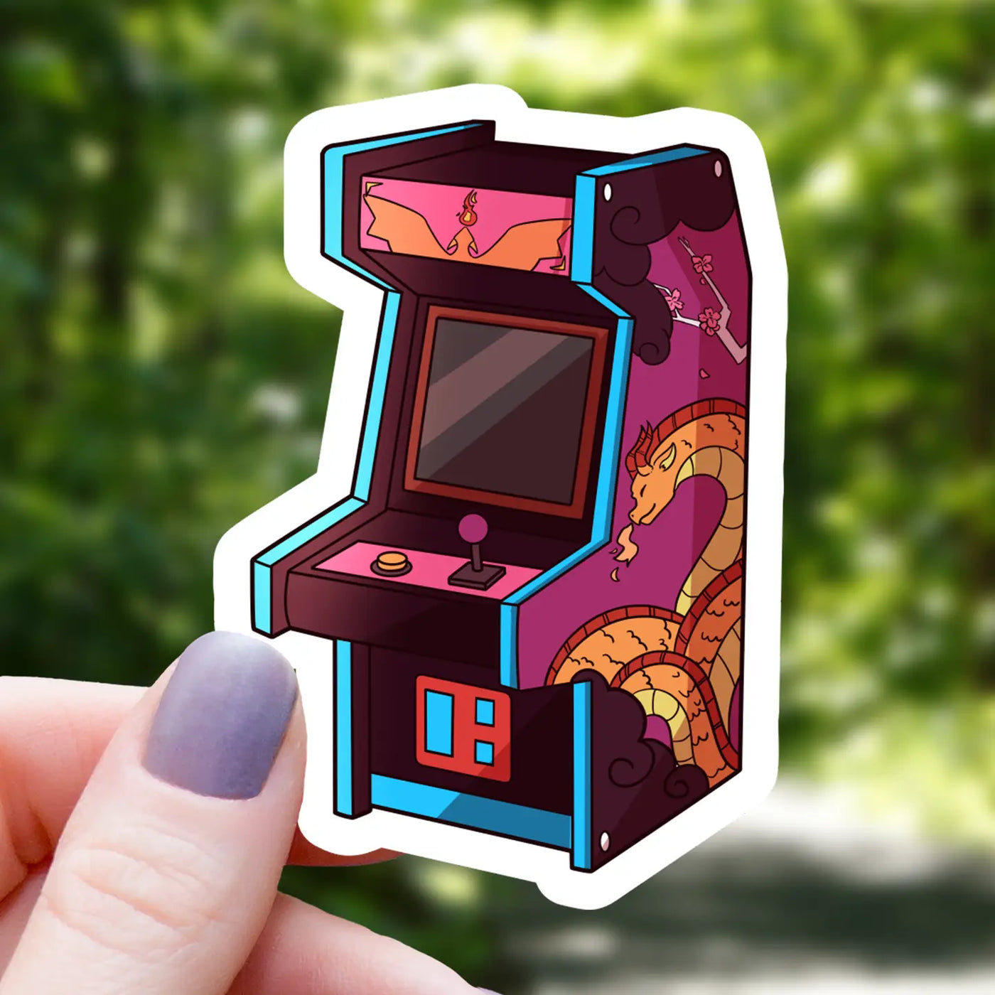 Dragon Arcade Cabinet | Vinyl Sticker – The Sock Monster