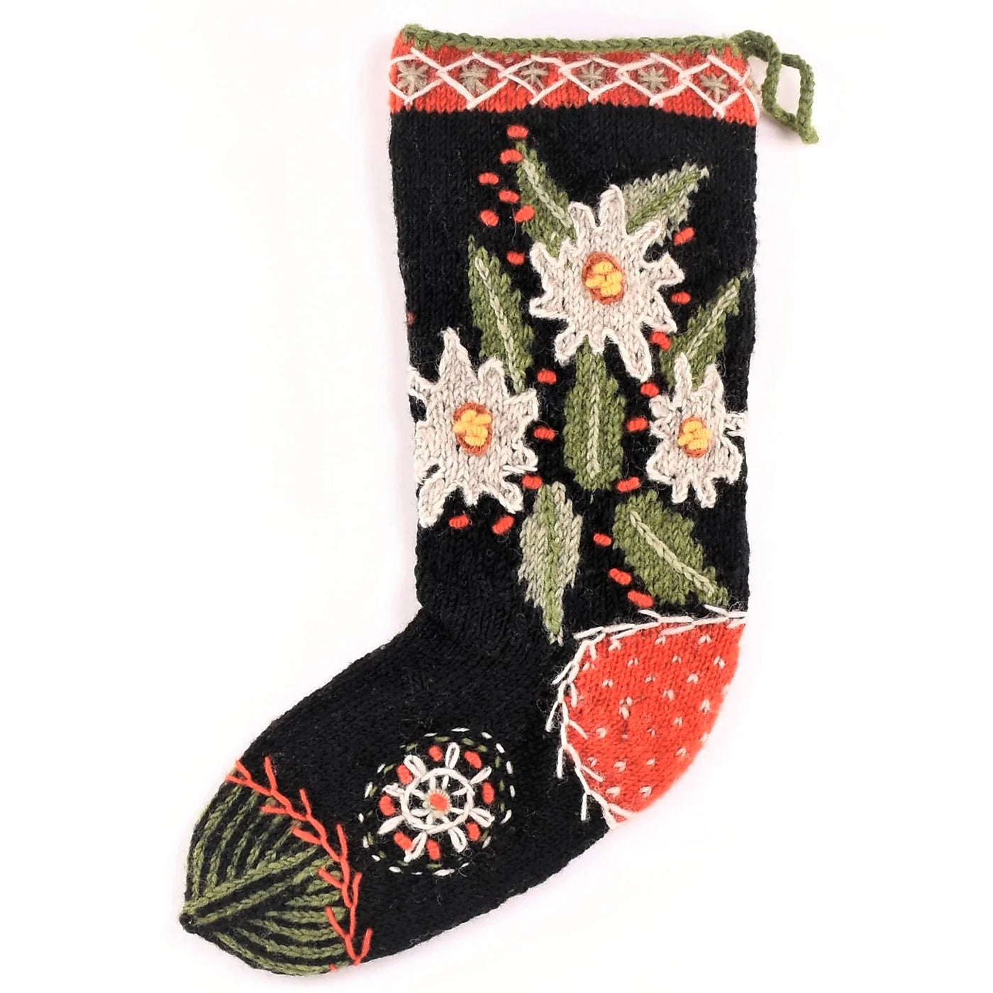 Edelweiss | Wool Knit Holiday Stocking