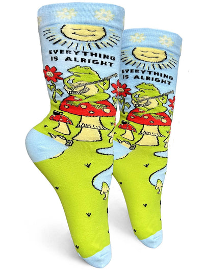 Everything Is Alright, Womens Crew - Groovy Things - The Sock Monster