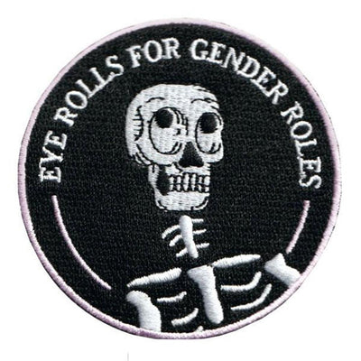 Eye Rolls for Gender Roles Patch - Groovy Things - The Sock Monster