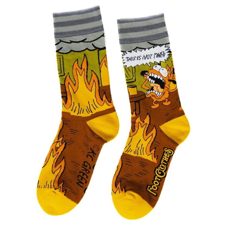 This Is Fine. Also, Not Fine. | Crew Socks