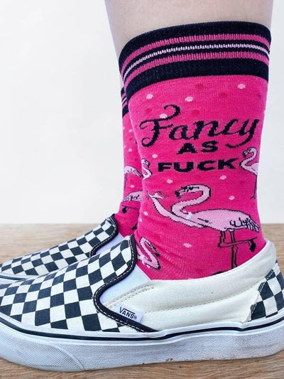Fancy As Fuck, Womens Crew - Groovy Things - The Sock Monster