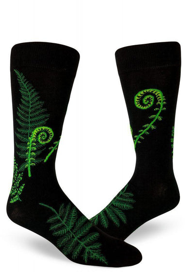 Ferns & Fiddleheads, Mens Crew - ModSock - The Sock Monster