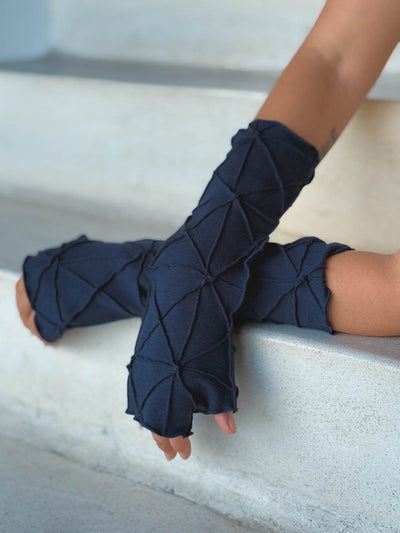 Texture Fingerless Gloves | Bamboo Fleece