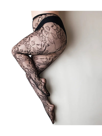 Flowers | Fishnet Tights | Petite to Plus Size