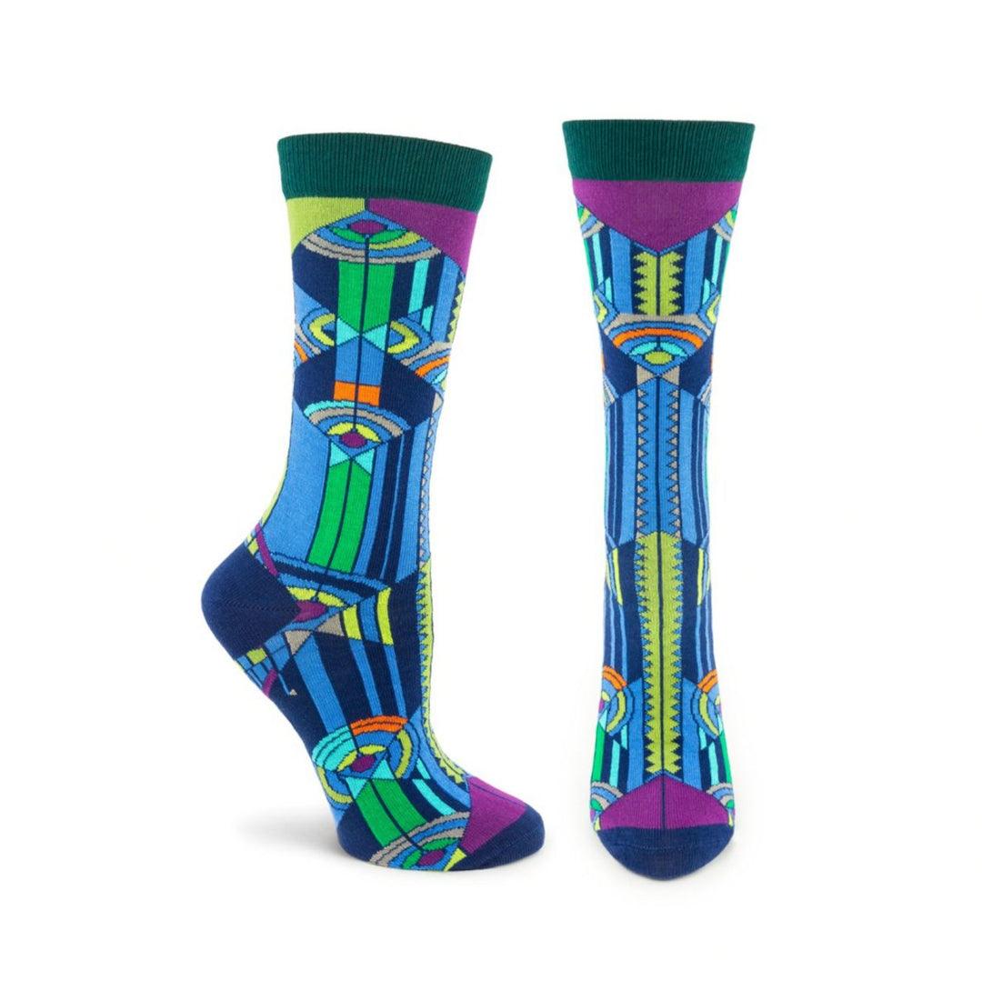 Frank Lloyd Wright April Showers Women's Sock - Ozone Design Inc - The Sock Monster