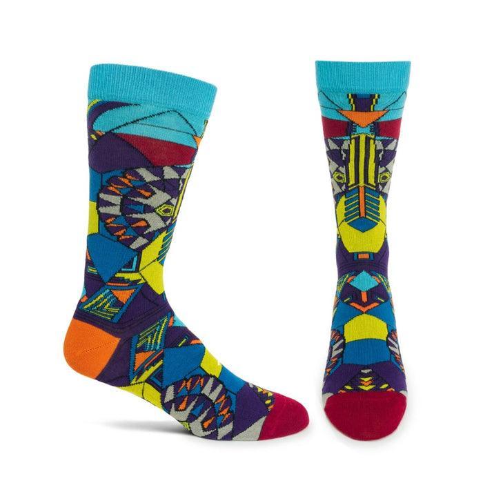 Frank Lloyd Wright Imperial Peacock, Men's Crew - Ozone Design Inc - The Sock Monster
