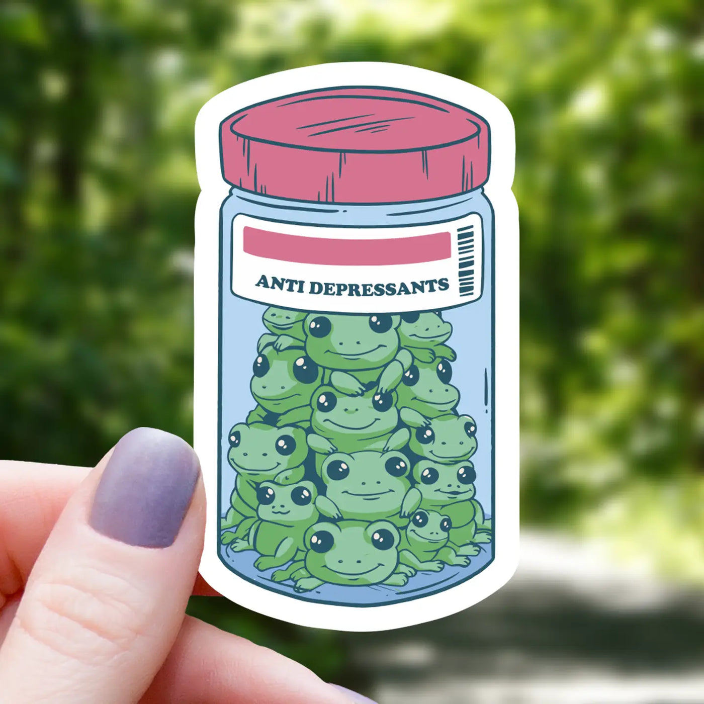 Frog Anti-Depressants | Vinyl Sticker