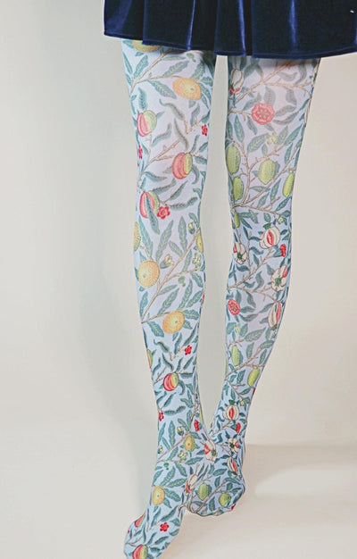 Fruit or Pomegranate by William Morris | Printed Tights - Tabbisocks - The Sock Monster