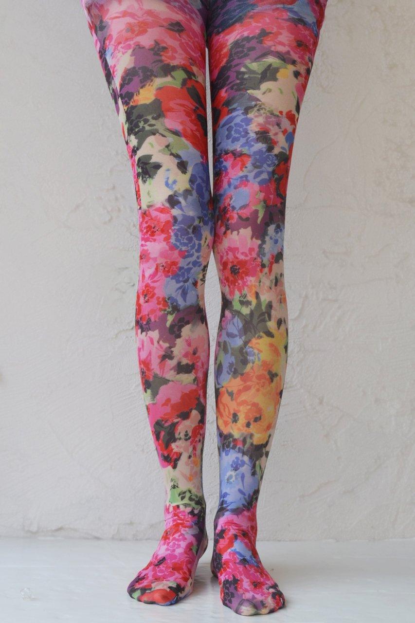 Full Bloom | Printed Tights - Tabbisocks - The Sock Monster