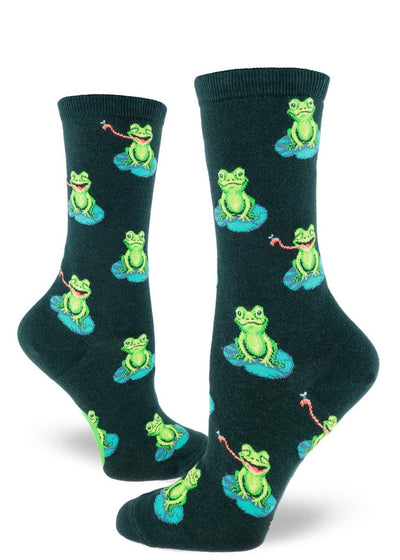 Funny Frog, Woman's Crew - ModSock - The Sock Monster