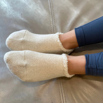 Handcrafted Slipper Socks | Airy Grace Organic Cotton | Medium