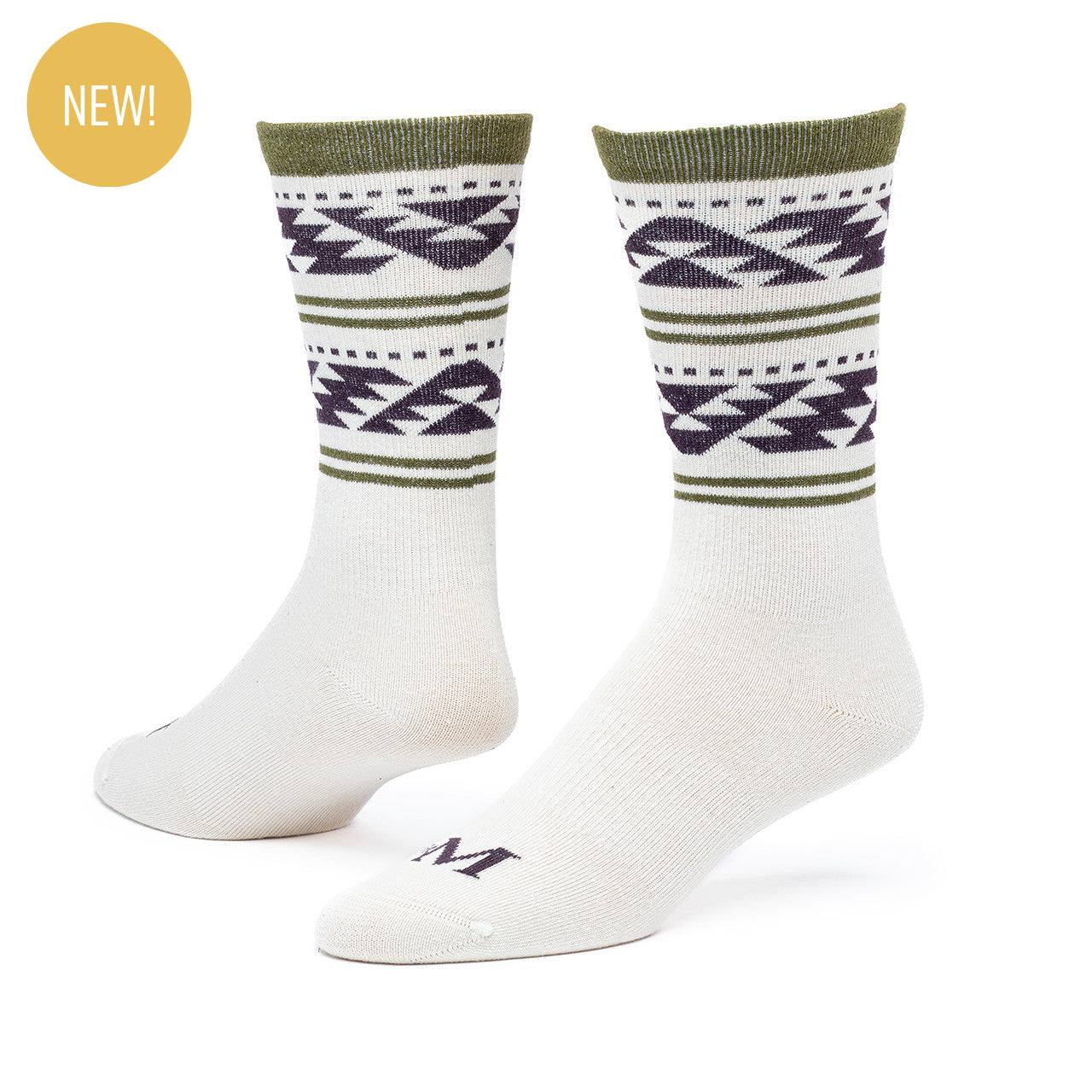 Geometric Stripe | Organic Cotton | Crew Socks