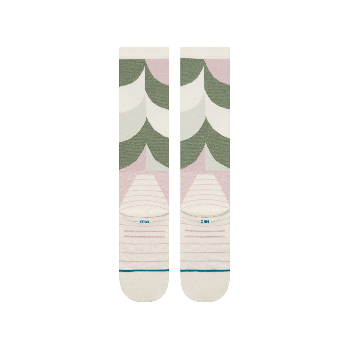 Geo Petals | Merino Blend | Women's Ultralight Over-the-Calf Snow Socks