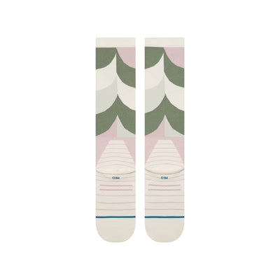 Geo Petals | Merino Blend | Women's Ultralight Over-the-Calf Snow Socks