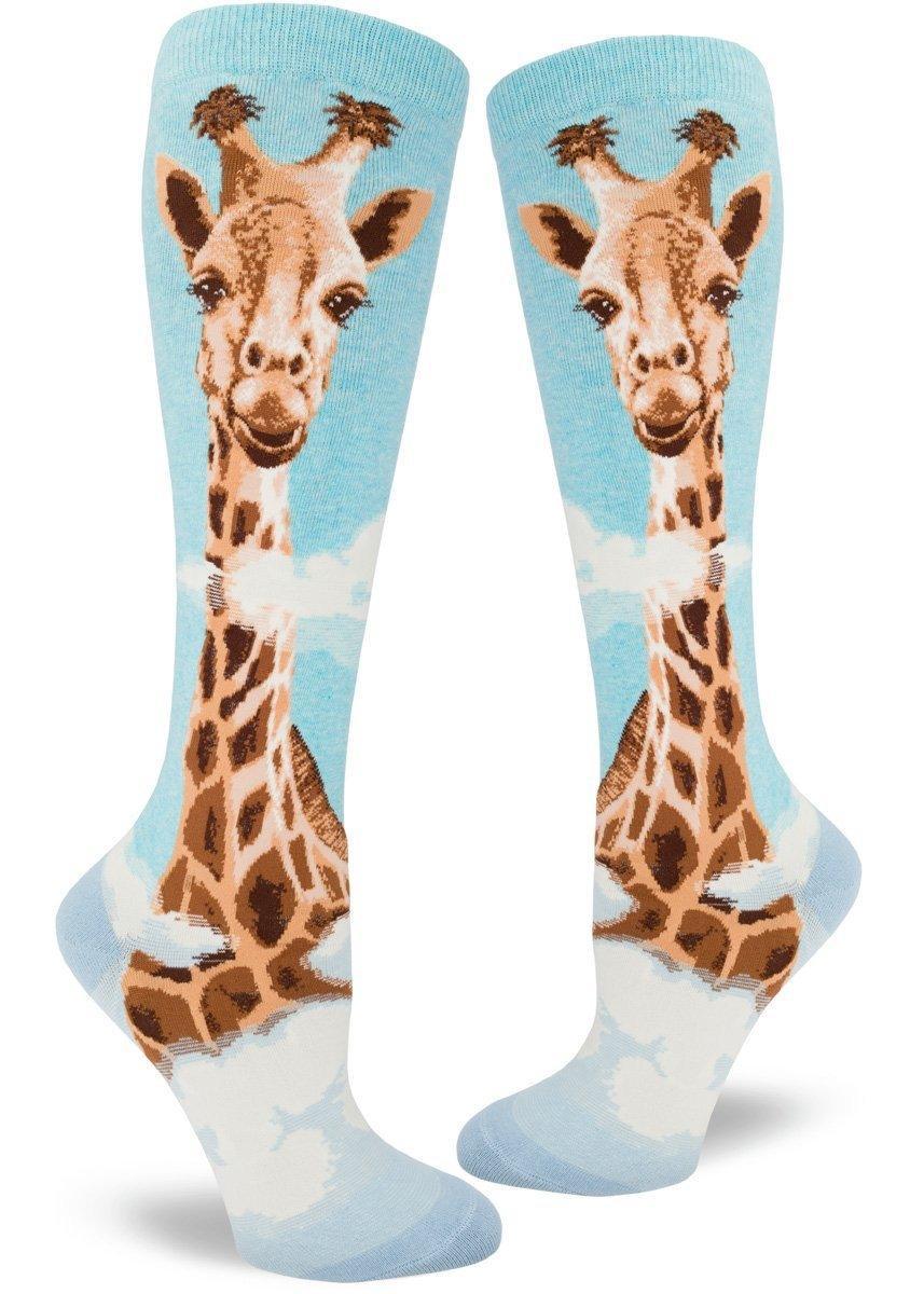 Giraffe, Roll Top Women's Knee-high - ModSock - The Sock Monster