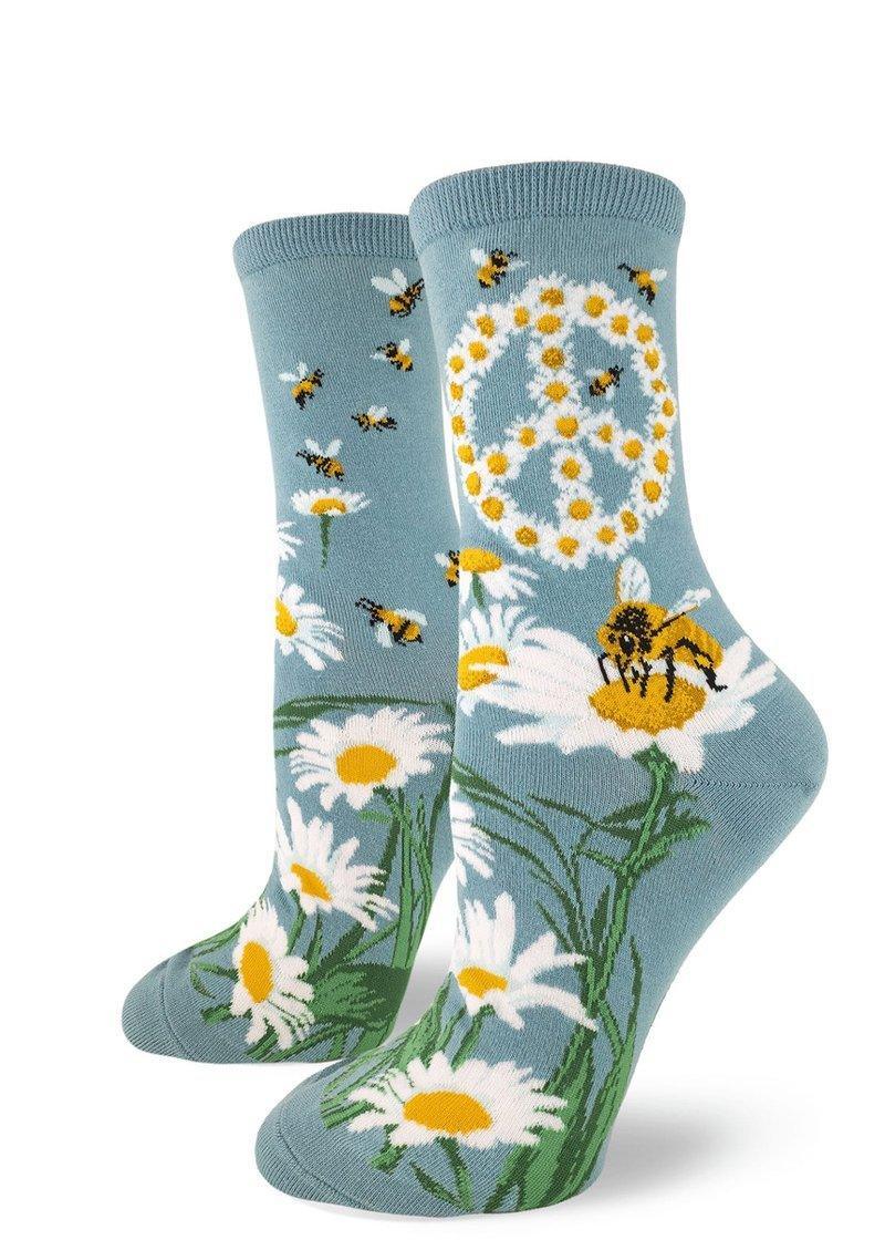 Give Bees a Chance, Women's Crew - ModSock - The Sock Monster