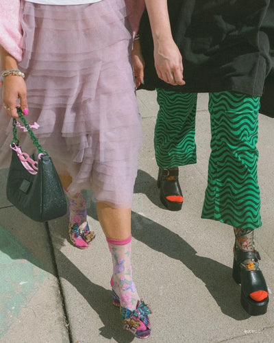 Glinda Land Butterfly | Wicked | Shimmer Sheer Crew Sock