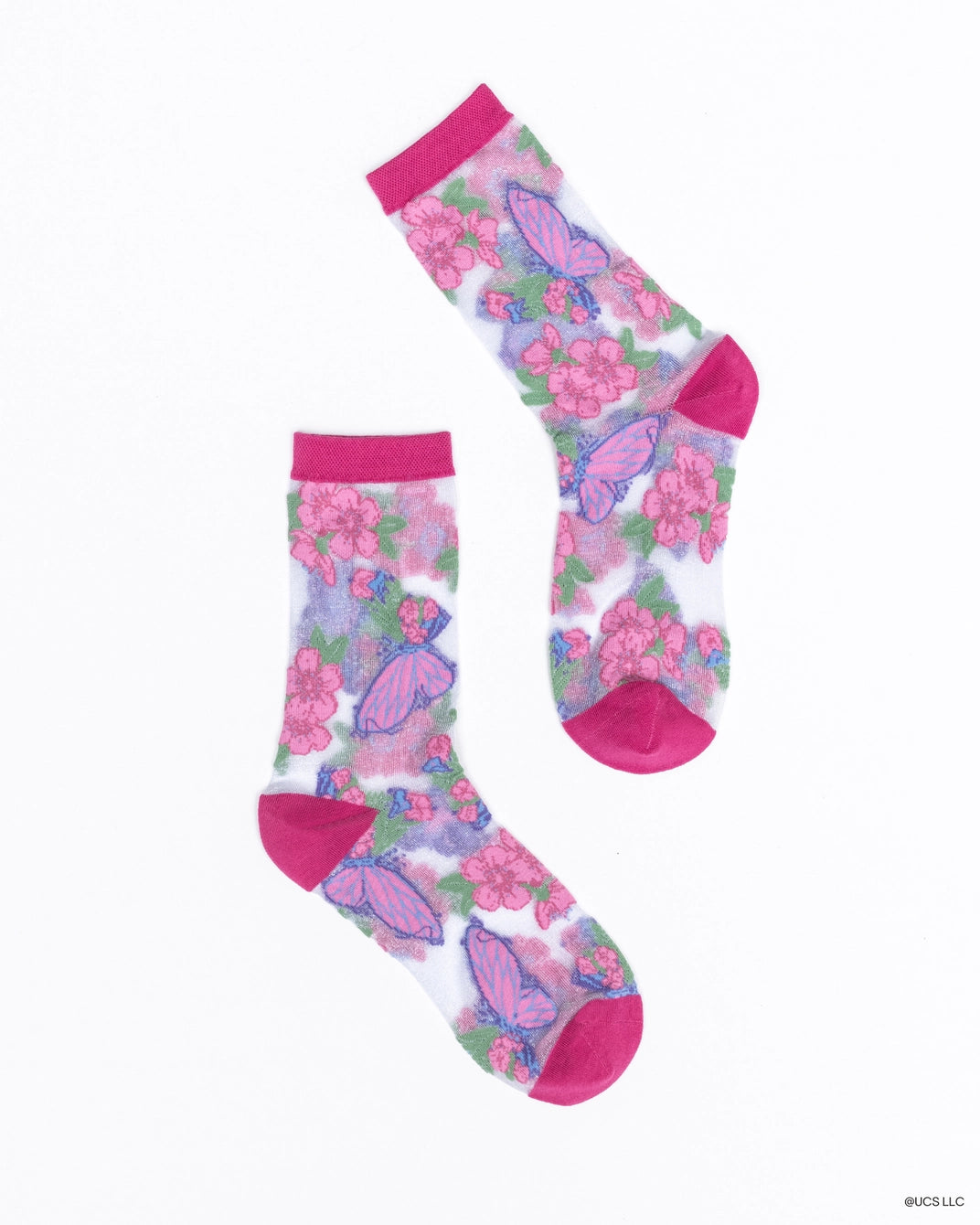 Glinda Land Butterfly | Wicked | Shimmer Sheer Crew Sock