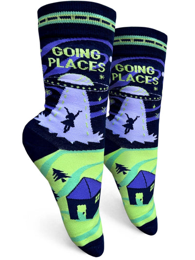 Going Places, Womens Crew - Groovy Things - The Sock Monster