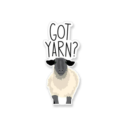 Got Yarn Sheep, Vinyl Sticker - Apartment 2 Cards - The Sock Monster