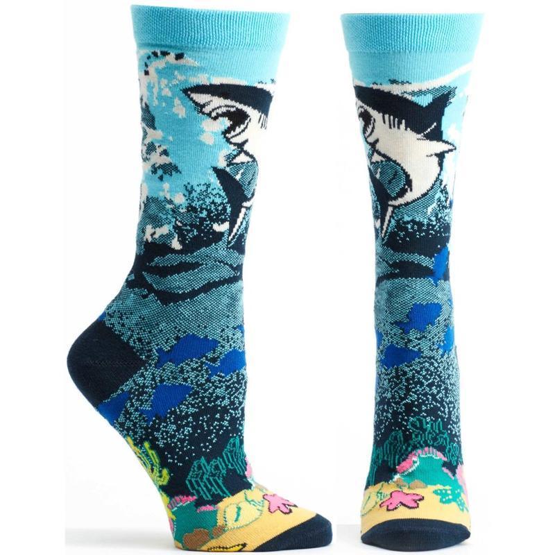 Great White Shark, Women's Crew - Ozone Design Inc - The Sock Monster