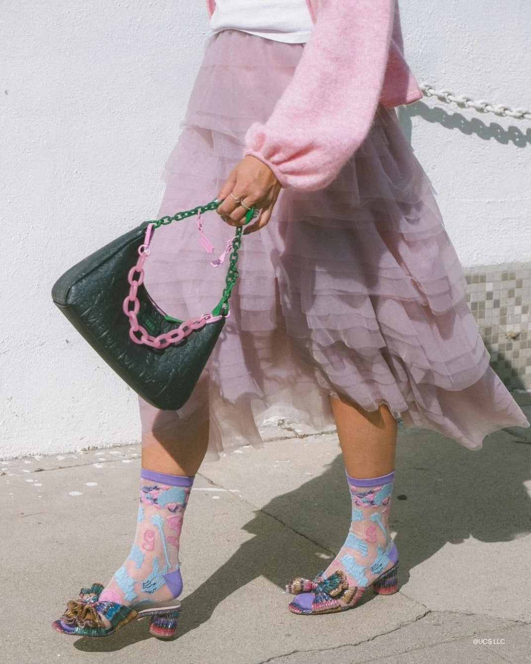 Get Ready With Glinda | Wicked | Shimmer Sheer Crew Sock