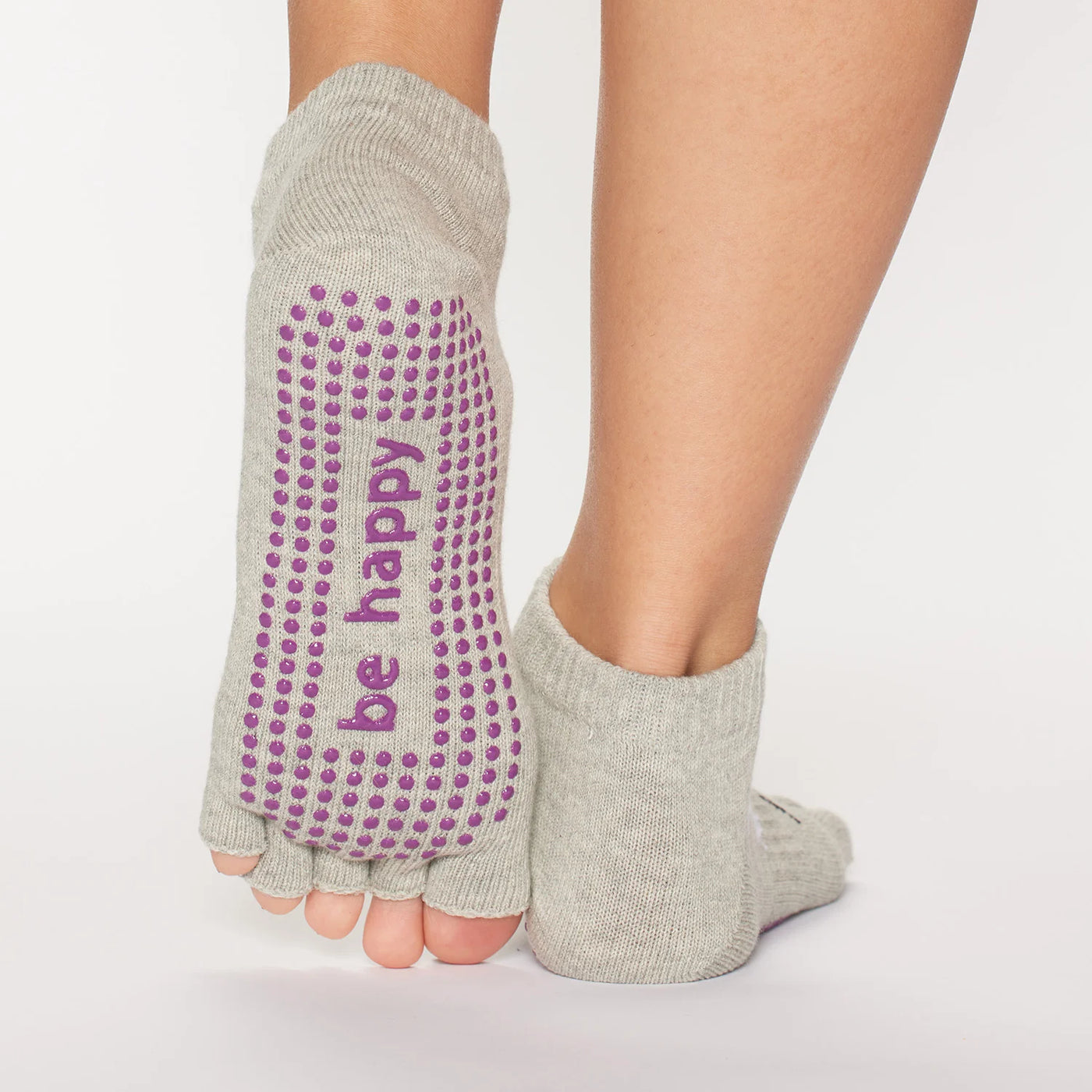 Be Happy | Half-Toe Grip Socks | Small/Medium