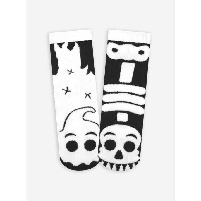 Halloween Ghost & Skeleton | Kids Socks | Mismatched Cute Crazy Fun Socks - Pals Socks - The Sock Monster