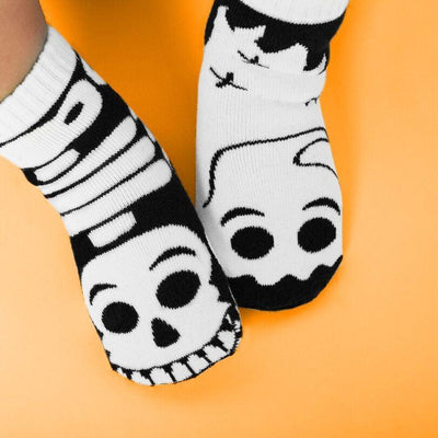 Halloween Ghost & Skeleton | Kids Socks | Mismatched Cute Crazy Fun Socks - Pals Socks - The Sock Monster