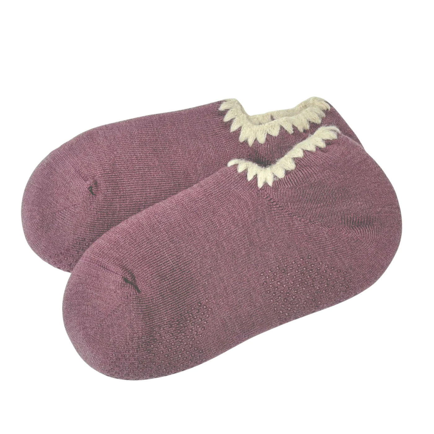 Handcrafted Slipper Socks | Modern Earth Color | Wool with Grips | Medium