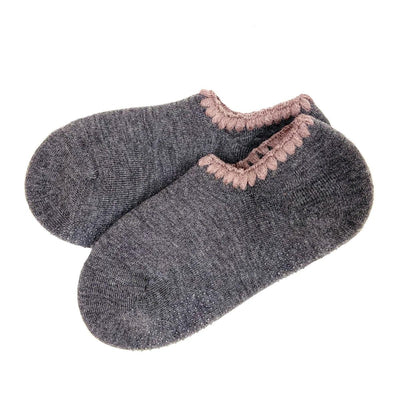 Handcrafted Wool Slipper Socks with Grips - Medium - CherryStone - The Sock Monster