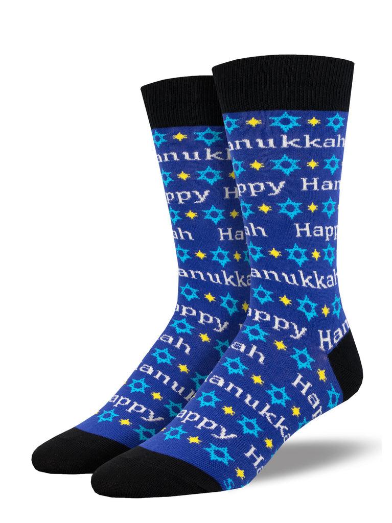 HAPPY HANUKKAH, Men's Crew - Socksmith - The Sock Monster