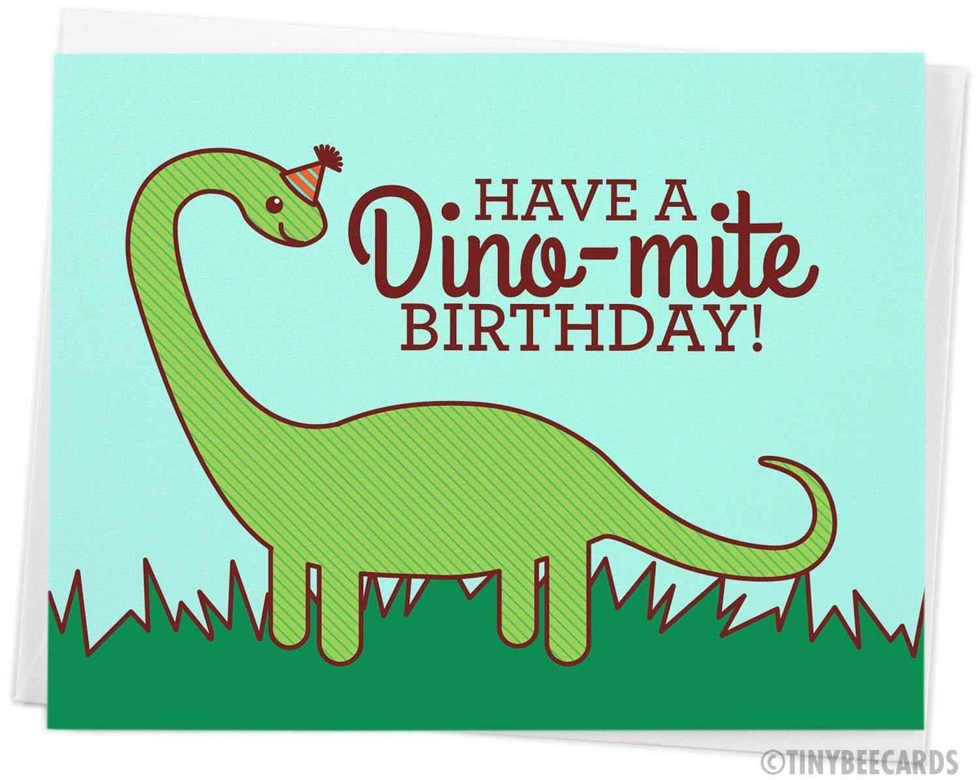 "Have a Dino-mite Birthday!" | Birthday Card - Tiny Bee Cards - The Sock Monster