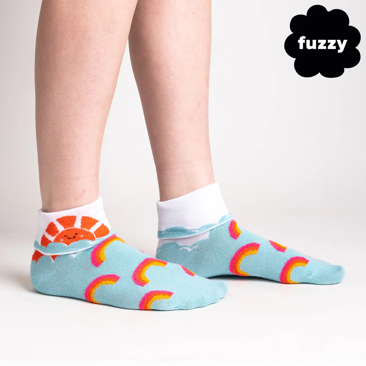 Hello Sunshine | Fuzzy | Women's Turn Cuff Crew
