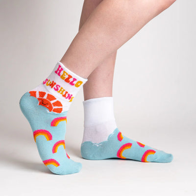 Hello Sunshine | Fuzzy | Women's Turn Cuff Crew