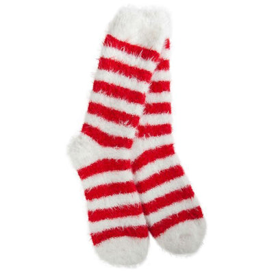 Holiday Cozy Stripe Chic | Women's Crew - World's Softest - The Sock Monster