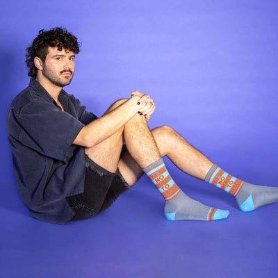 I'M IN NO SHAPE TO EXERCISE Gym Socks - Gumball Poodle - The Sock Monster
