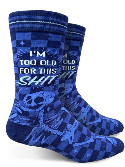 I'm Too Old For This Shit Mens Crew - Groovy Things - The Sock Monster