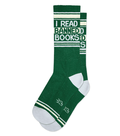 I READ BANNED BOOKS Gym Socks - Gumball Poodle - The Sock Monster