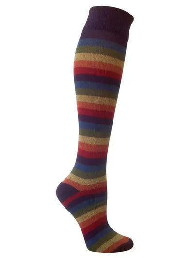 Iris | Rainbow Striped Knee High Sock
