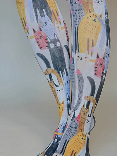 Kawaii Kitty | Printed Tights