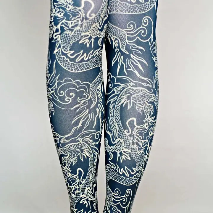 Kimono Dragon | Printed Tights