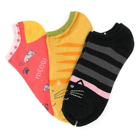 Kitty, Women's 3-Pack No Shows - Foot Traffic - The Sock Monster
