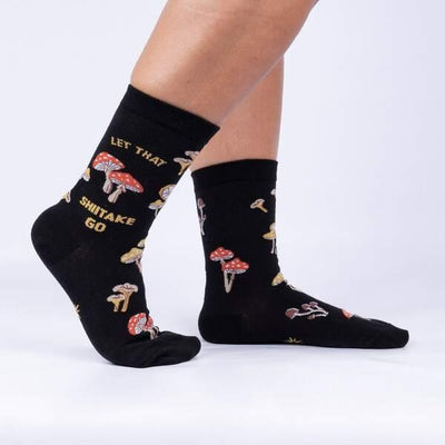 Let That Shiitake Go, Women's Crew - Sock It To Me - The Sock Monster