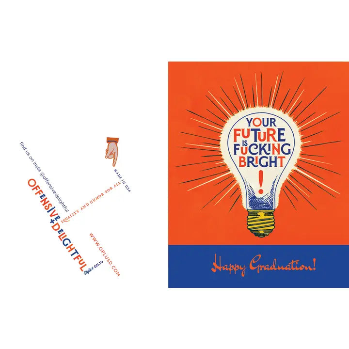 Future Is Bright Lightbulb | Graduation Card