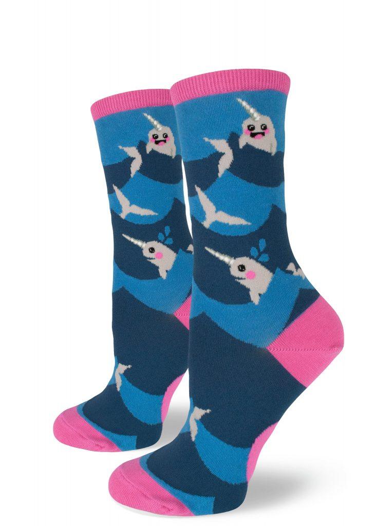Lil’ Narwhal, Women's Crew - ModSock - The Sock Monster