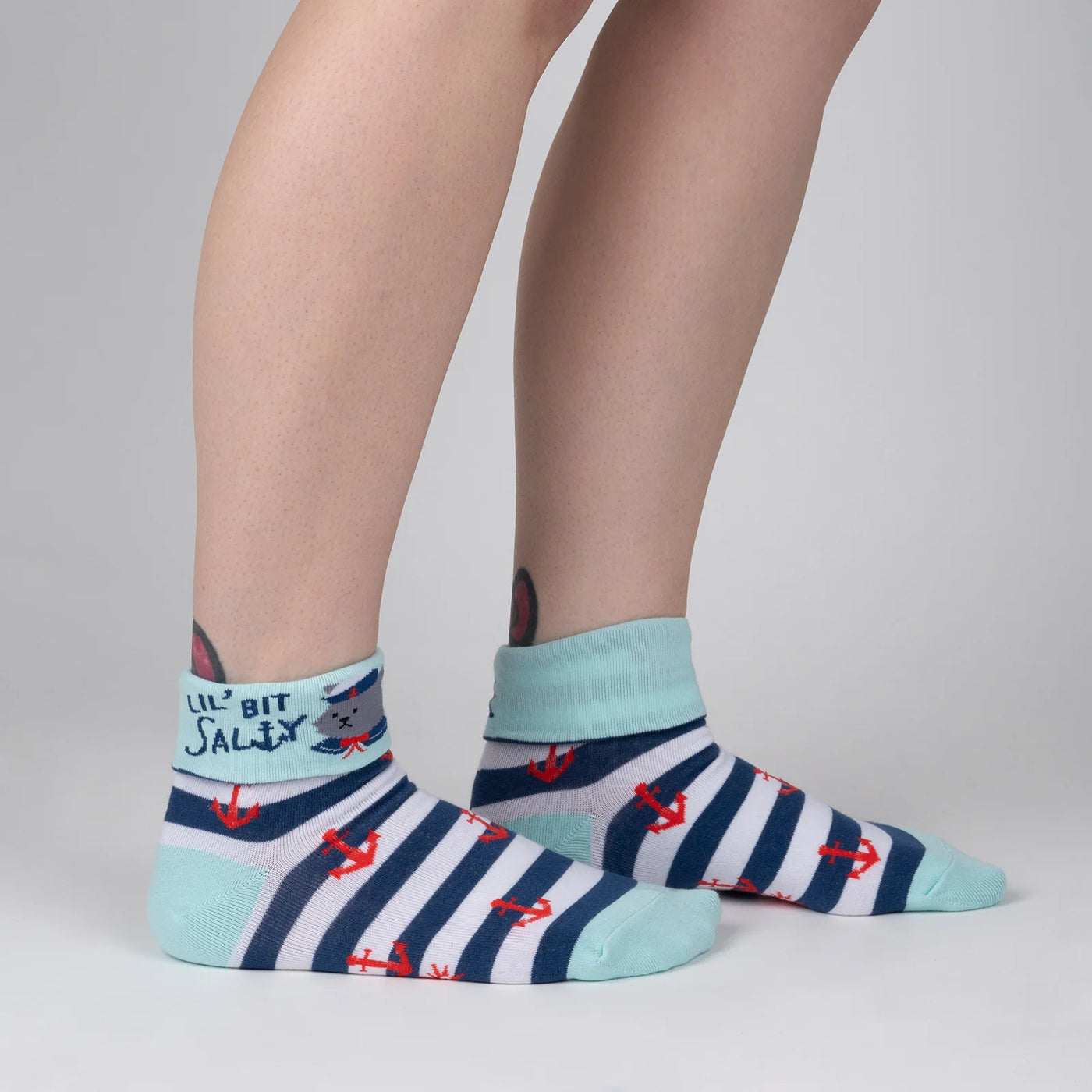Lil Bit Salty | Women's Turn Cuff Crew