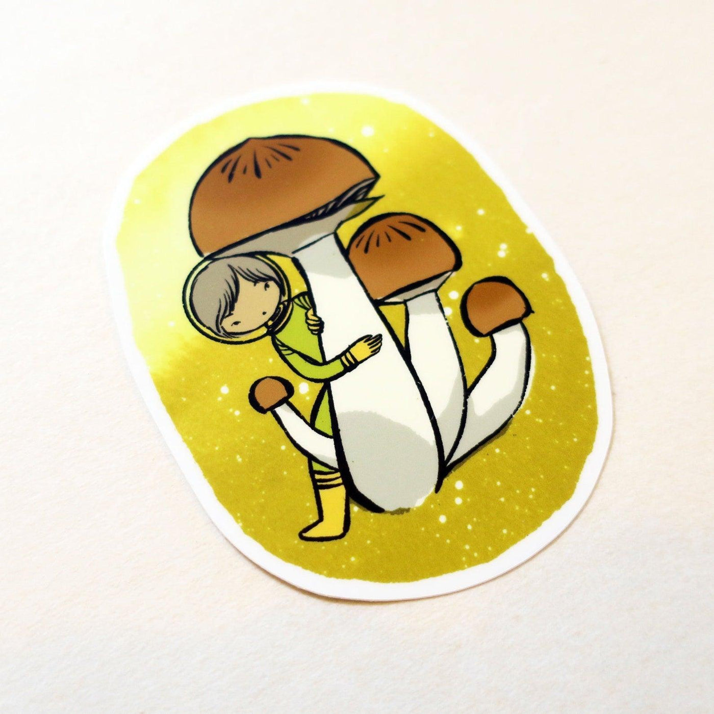 Little Mushroom Explorer | Vinyl Sticker - Stasia Burrington - The Sock Monster