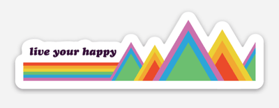 Live Your Happy Sticker - Pride Socks - The Sock Monster